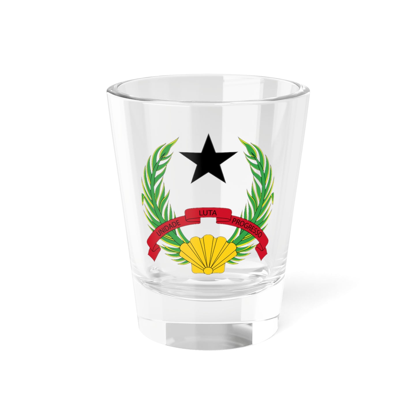 Coat of arms of Guinea-Bissau variant (Guinea) (Coat of Arms) Shot Glass 1.5oz