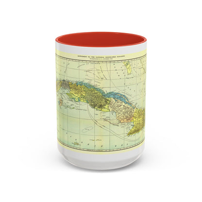 Central America - Cuba (1906) (Map) Accent Coffee Mug