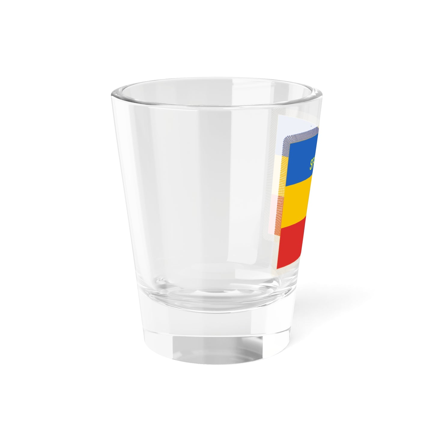 Flag of Sfatul Tarii obverse (Moldova) (Coat of Arms) Shot Glass 1.5oz