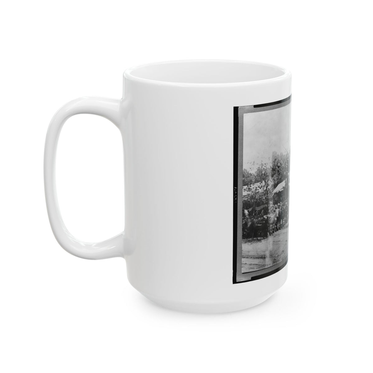 Mounted Cavalry Riding Past Reviewing Stand During The  Grand Review  Of The Union Army, Washington, D.C. (U.S. Civil War) White Coffee Mug
