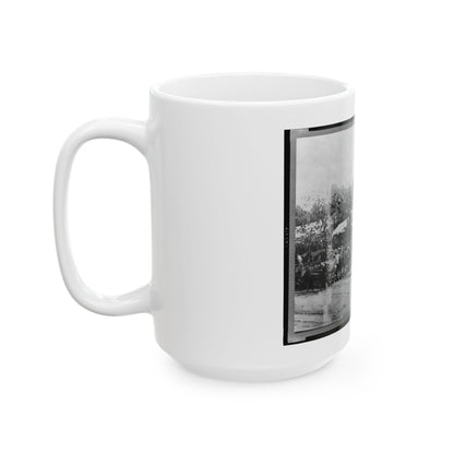 Mounted Cavalry Riding Past Reviewing Stand During The  Grand Review  Of The Union Army, Washington, D.C. (U.S. Civil War) White Coffee Mug