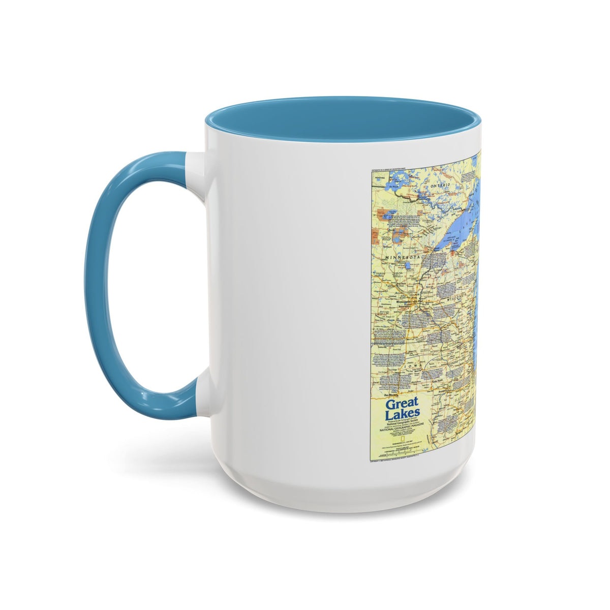 Canada - The Great Lakes 1 (1987) (Map) Accent Coffee Mug