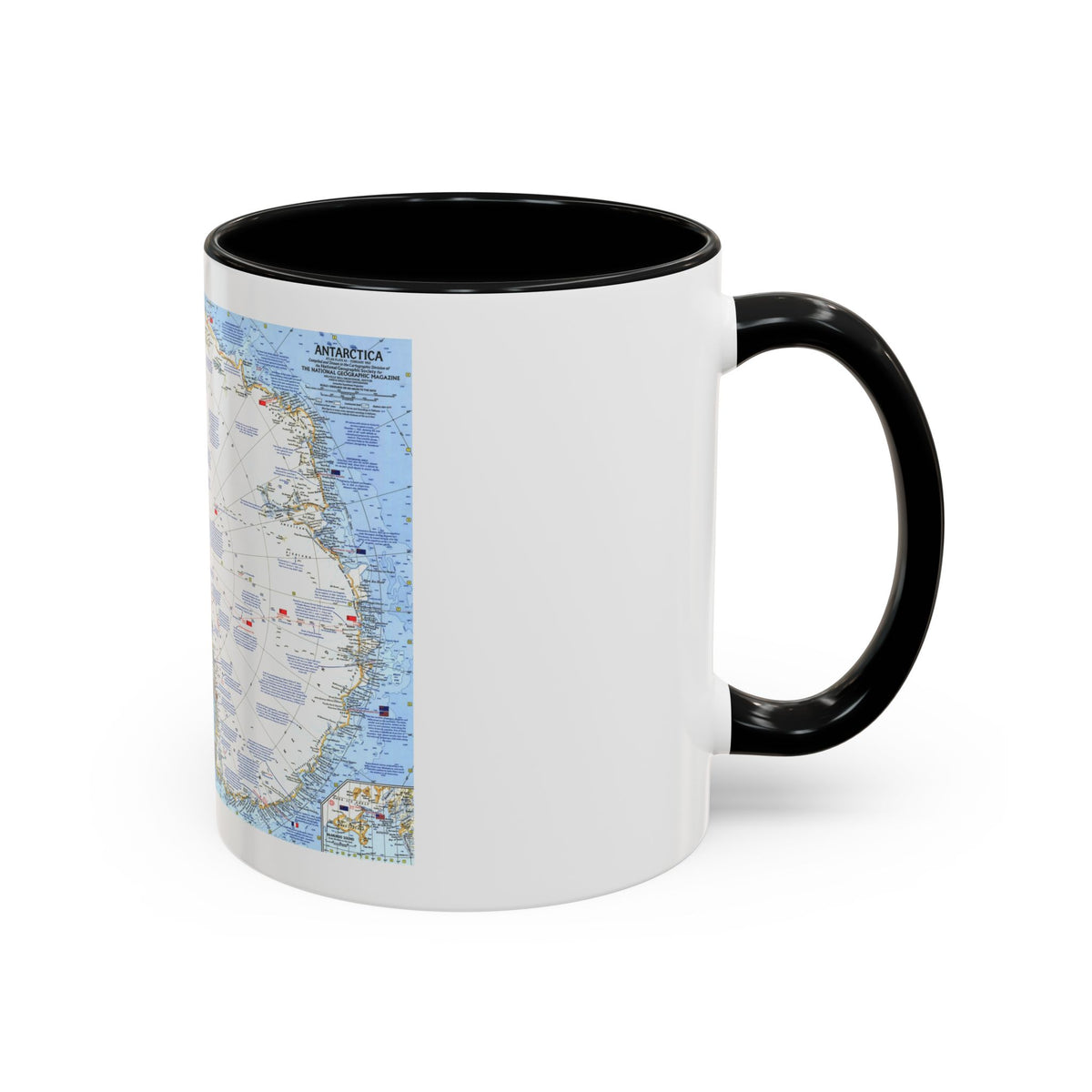 Antarctica (1963) (Map) Accent Coffee Mug
