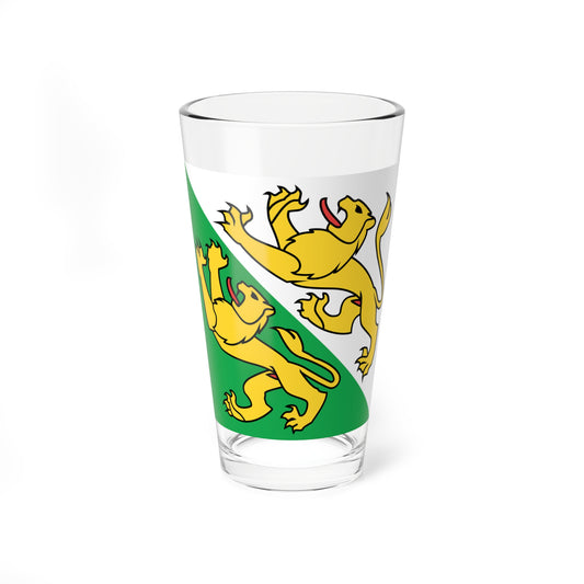 Flag of Canton of Thurgau (Switzerland) Pint Glass 16oz