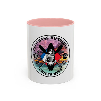 USCG Base Honolulu Chiefs Mess (U.S. Coast Guard) Accent Coffee Mug