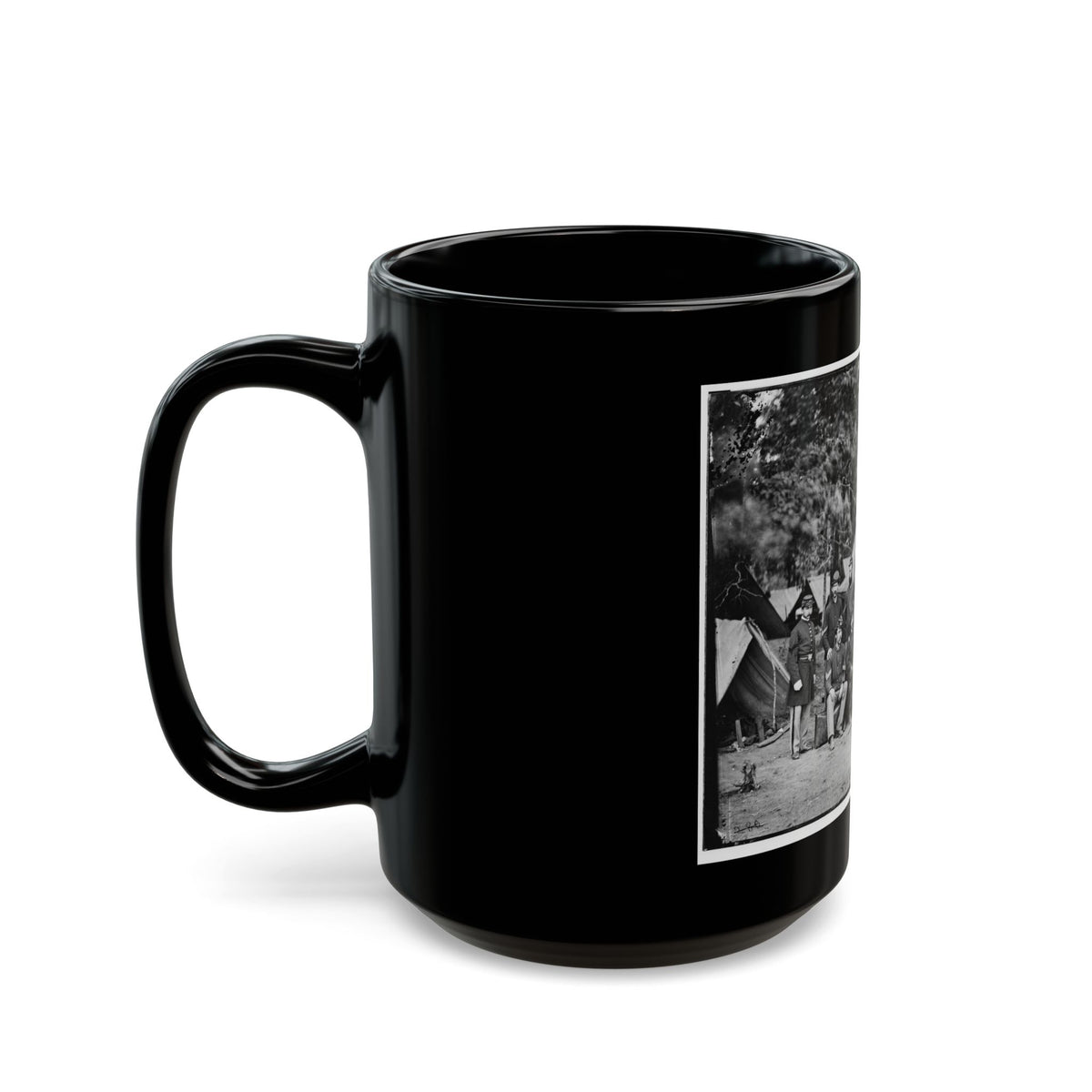 Bealeton, Va. Officers And Noncommissioned Officers Of Co. D, 93d New York Infantry (U.S. Civil War) Black Coffee Mug