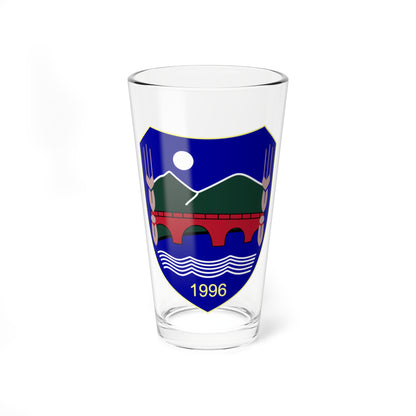 Coat of arms of Želino Municipality (North Macedonia) (Coat of Arms) Pint Glass 16oz
