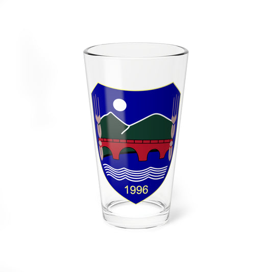 Coat of arms of Želino Municipality (North Macedonia) (Coat of Arms) Pint Glass 16oz