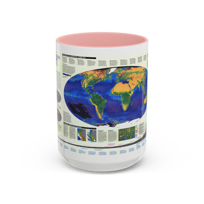 World Map - Endangered Earth (Map) Accent Coffee Mug