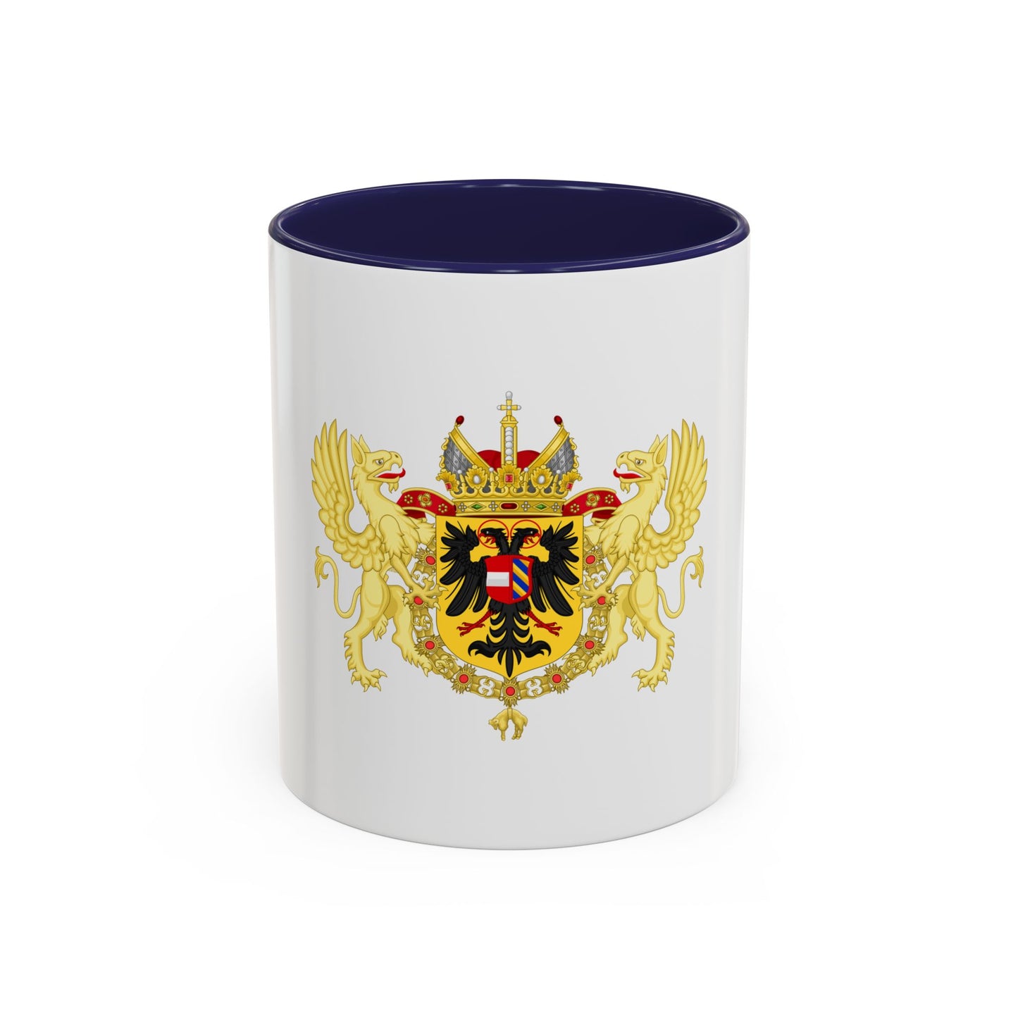 Ornamented Coat of Arms of Maximilian II, Holy Roman Emperor - Accent Coffee Mug