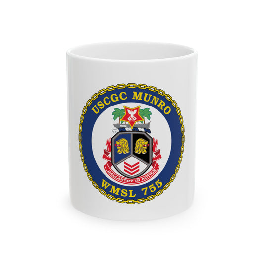 USCGC Munro WMSL   755 (U.S. Coast Guard) White Coffee Mug