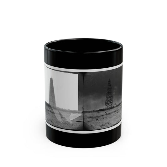 Bermuda Hundred, Virginia. Lookout Tower On Left Of Bermuda Hundred Line (U.S. Civil War) Black Coffee Mug
