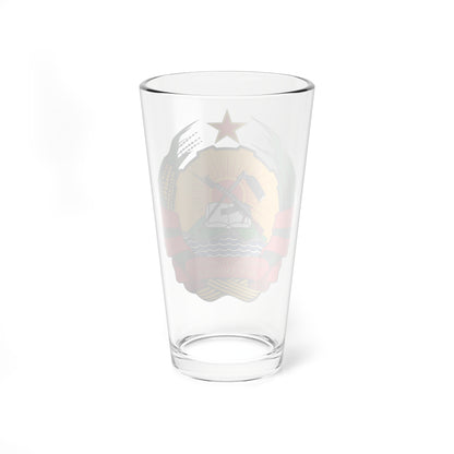 Emblem of Mozambique 1982-1990 (Mozambique) (Coat of Arms) Pint Glass 16oz