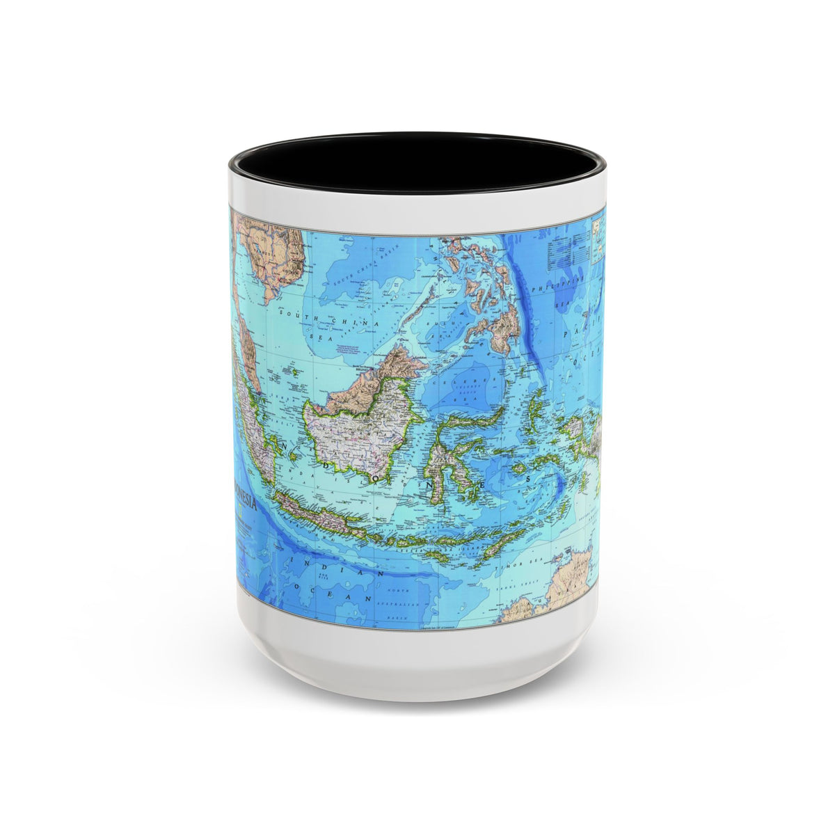 Indonesia 1 (1996) (Map) Accent Coffee Mug