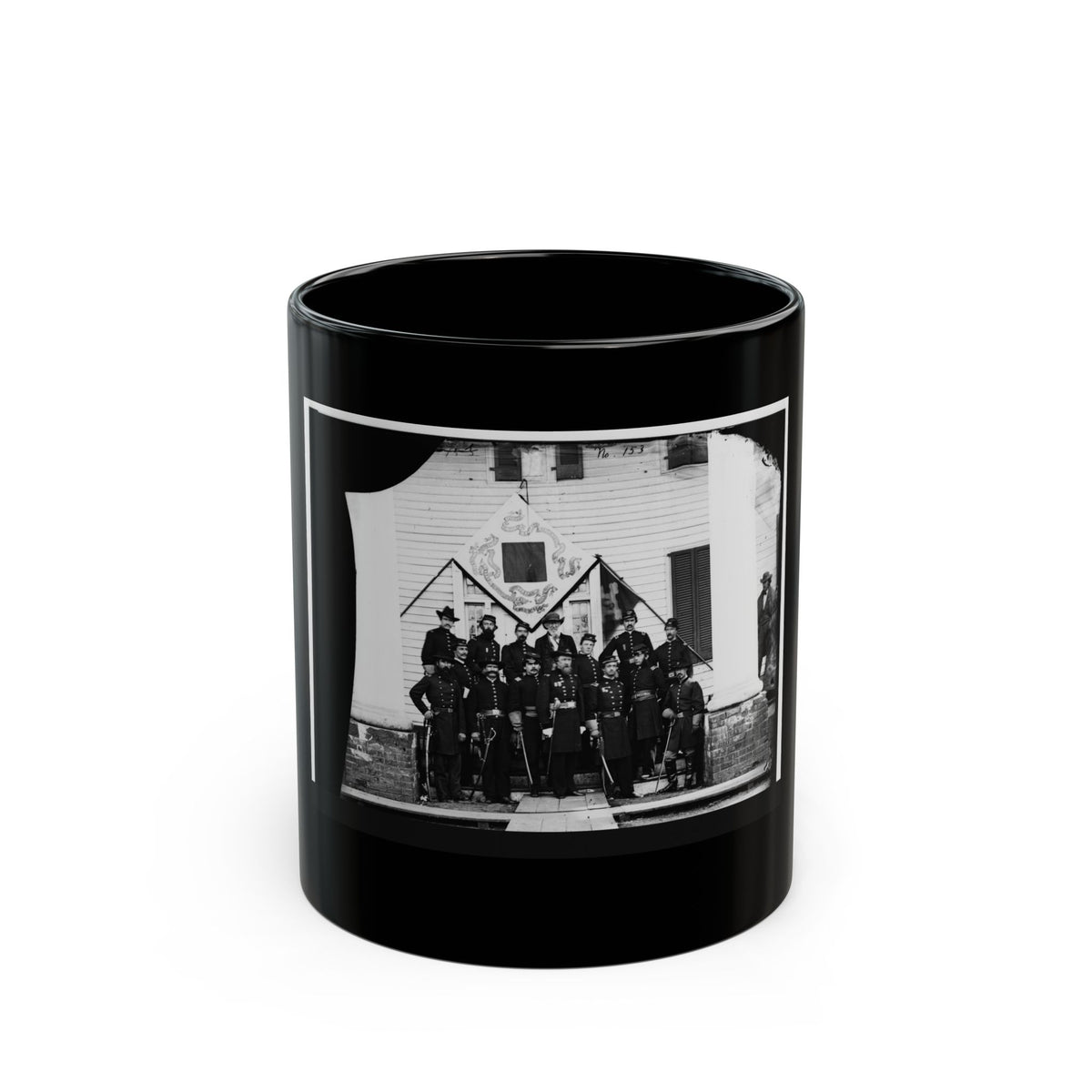 Brandy Station, Virginia. Gen. David B. Birney And Staff (U.S. Civil War) Black Coffee Mug