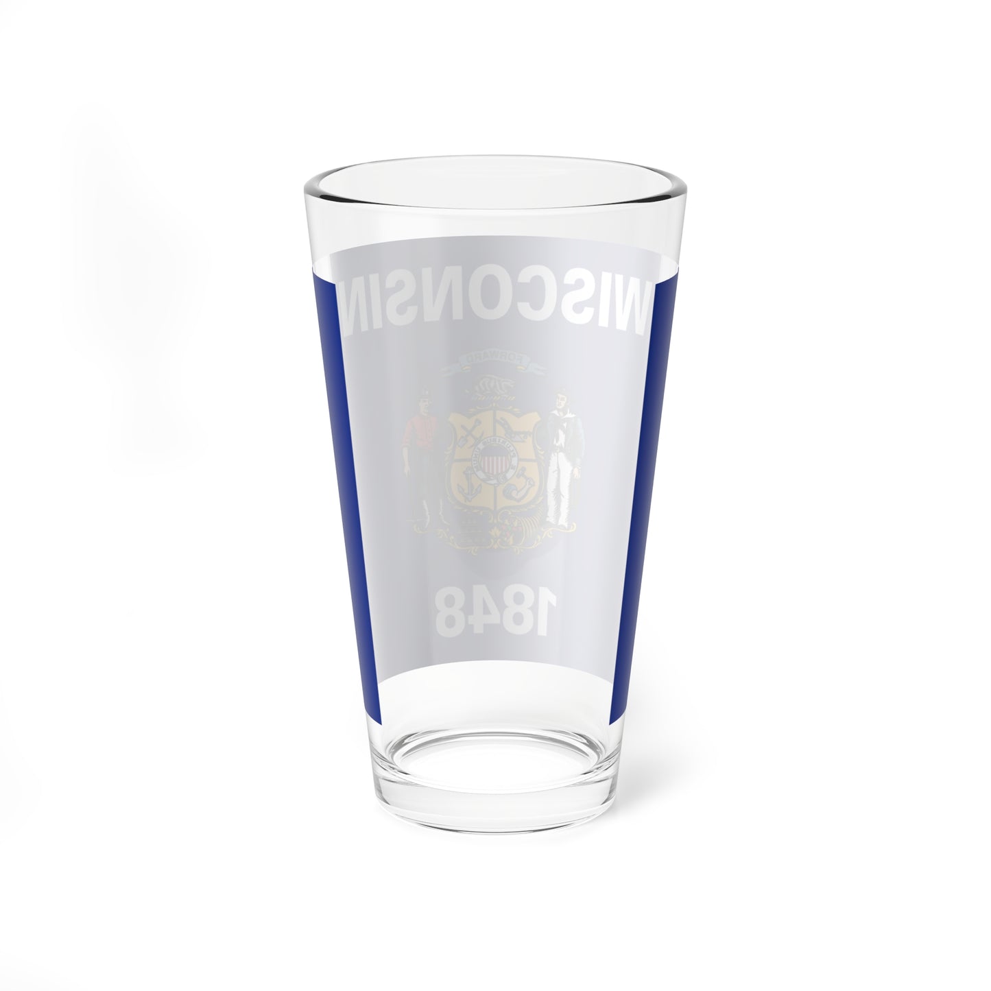 Flag of Wisconsin (United States) Pint Glass 16oz