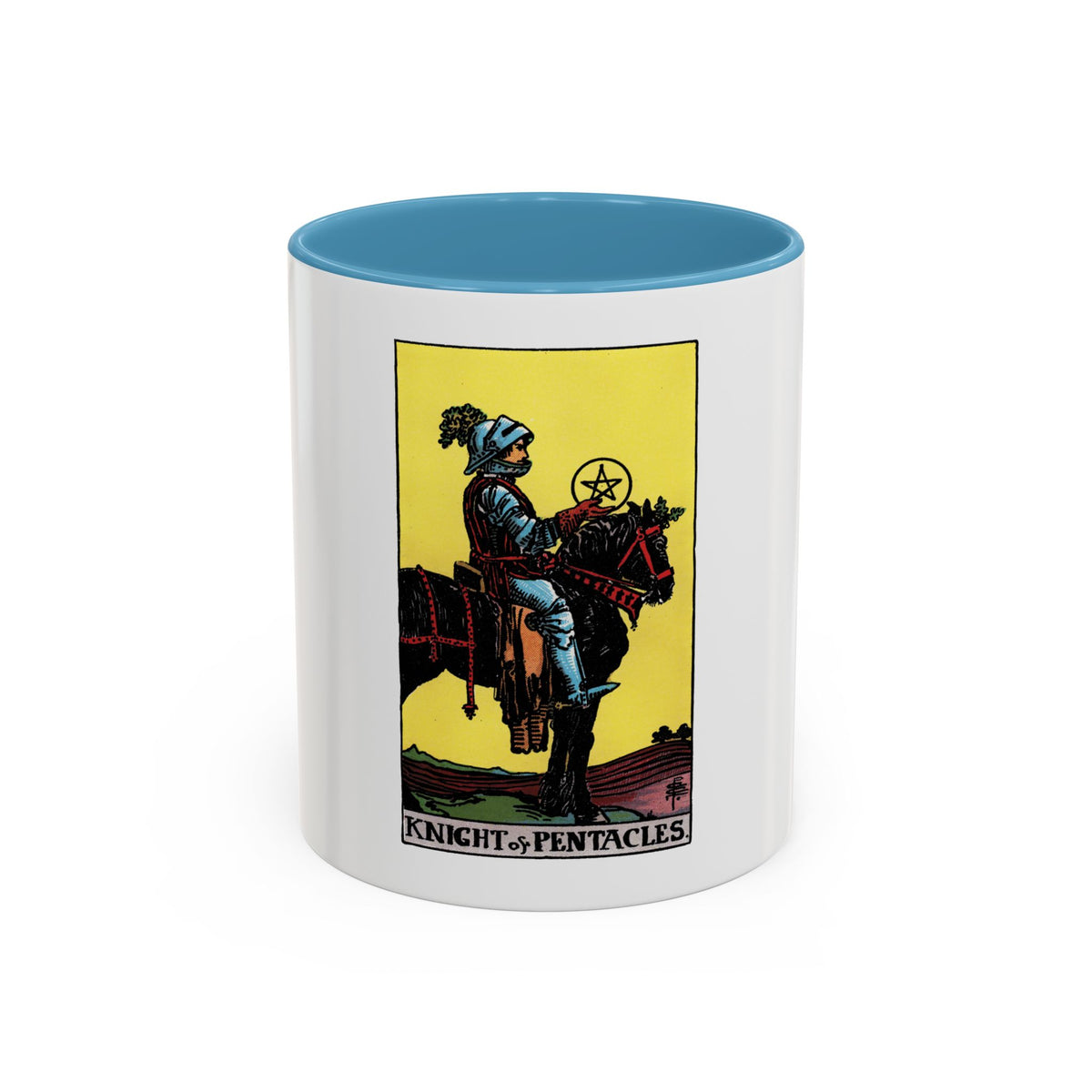 The Knight of Pentacles (Tarot Card) Accent Coffee Mug