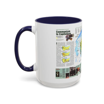 Russia - Communism to Capitalism (1993) (Map) Accent Coffee Mug