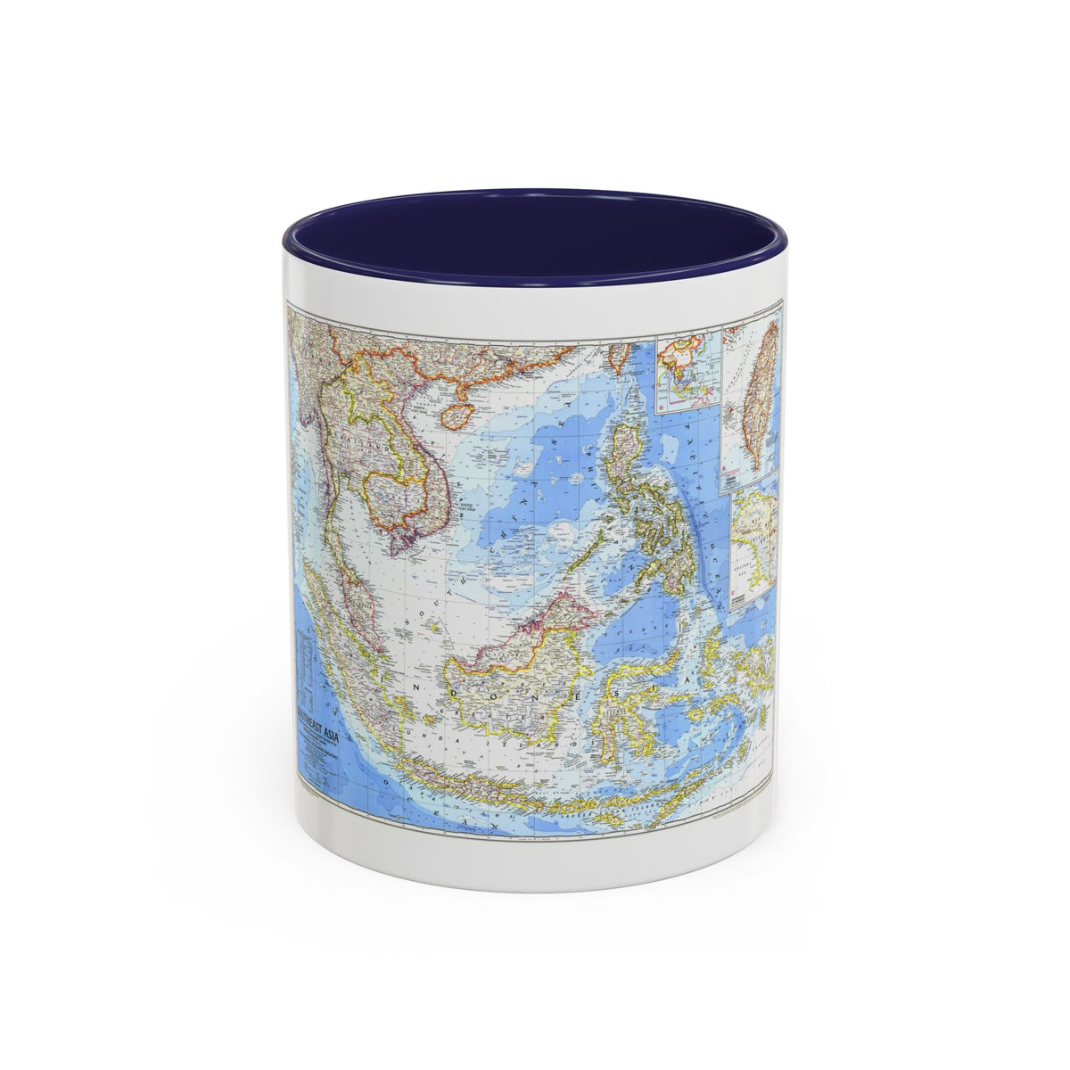 Asia - Southeast (1968) (Map) Accent Coffee Mug