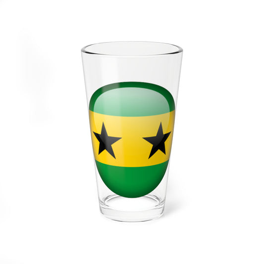 Flag orb São Tomé and Príncipe Pint Glass 16oz