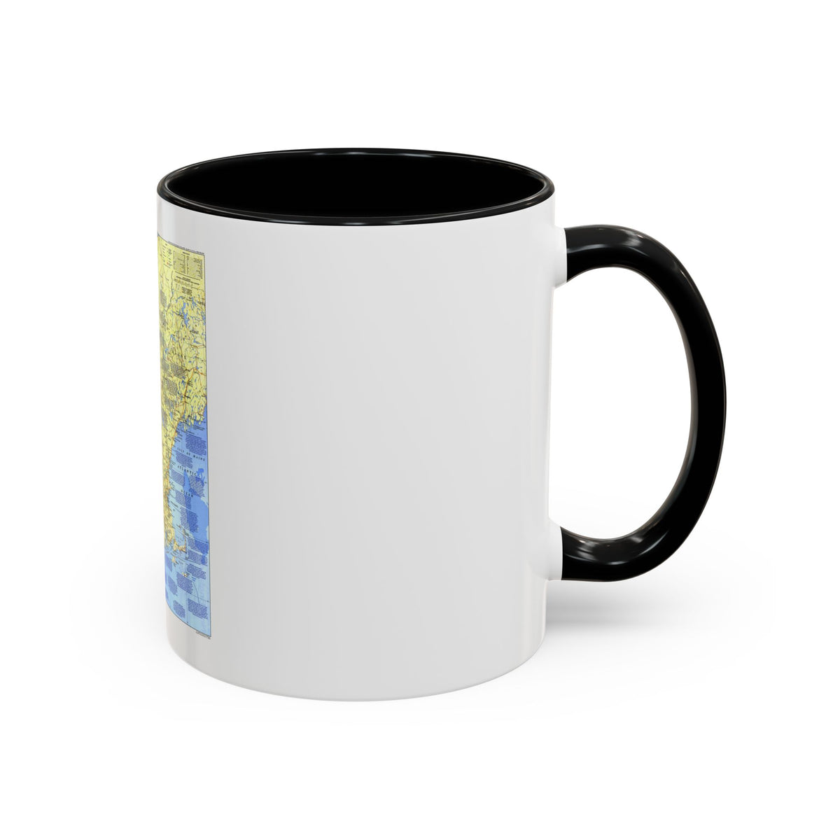USA - New England 1 (1987) (Map) Accent Coffee Mug