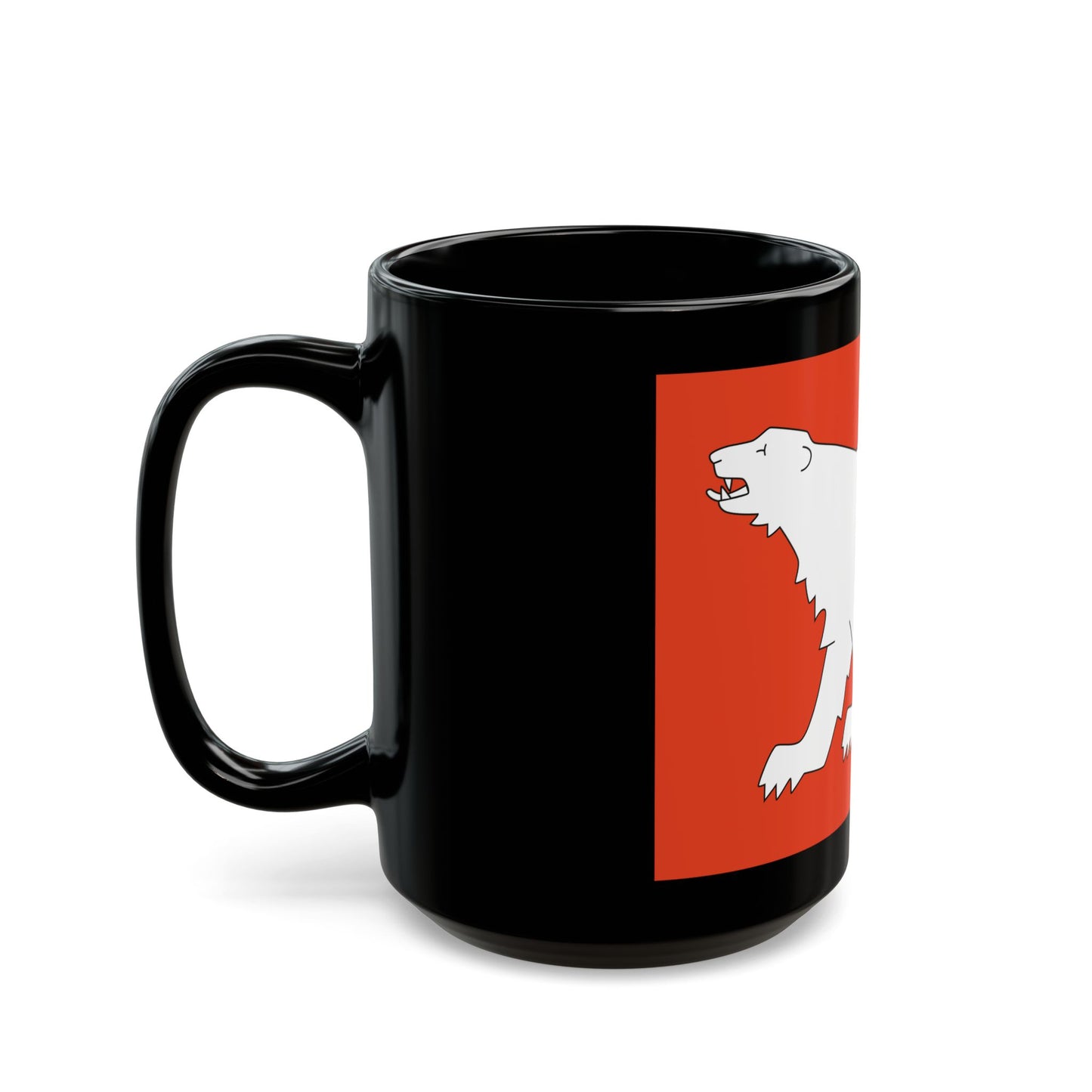 Flag of Hammerfest Troms og Finnmark Norway - Black Coffee Mug-Go Mug Yourself