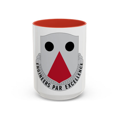 980 Engineer Battalion (U.S. Army) Accent Coffee Mug