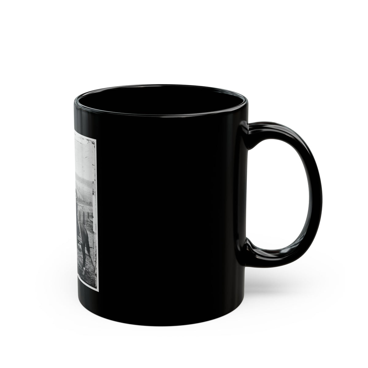 Atlanta, Ga. Gen. William T. Sherman On Horseback At Federal Fort No. 7(2) (U.S. Civil War) Black Coffee Mug