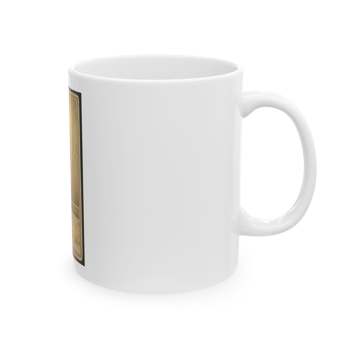 Full-Length Portrait Of An Unidentified Civil War Soldier 001 (U.S. Civil War) White Coffee Mug