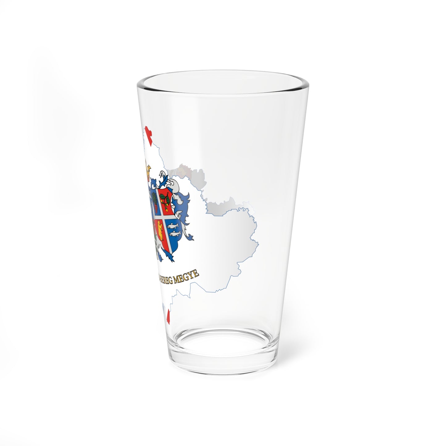 Flag-map of Szabolcs-Szatmar-Bereg County (Hungary) Pint Glass 16oz