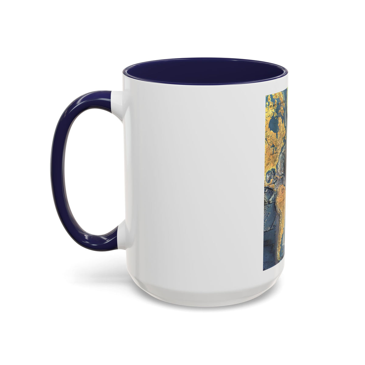 Atlantic Ocean Floor (1968) (Map) Accent Coffee Mug