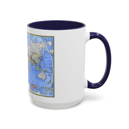 World Map - The Political World (1975) (Map) Accent Coffee Mug