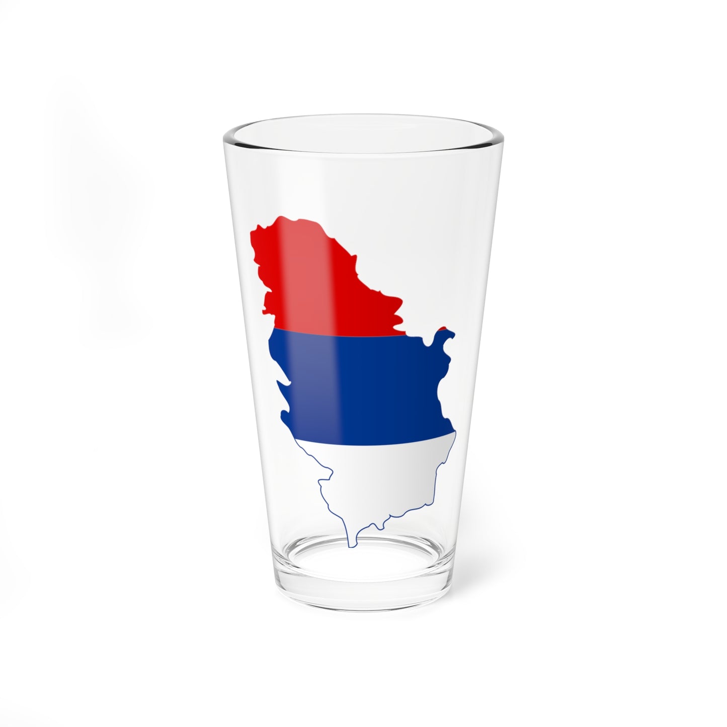 Flag map of Serbia 1992-2004 (Serbia) Pint Glass 16oz