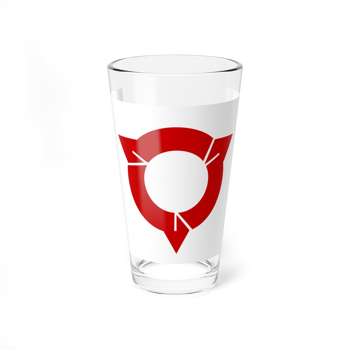 Flag of Owariasahi Aichi red version (Japan) Pint Glass 16oz