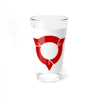 Flag of Owariasahi Aichi red version (Japan) Pint Glass 16oz