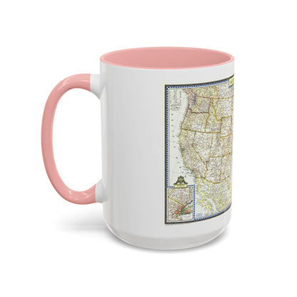 USA - The United States (1951) (Map) Accent Coffee Mug