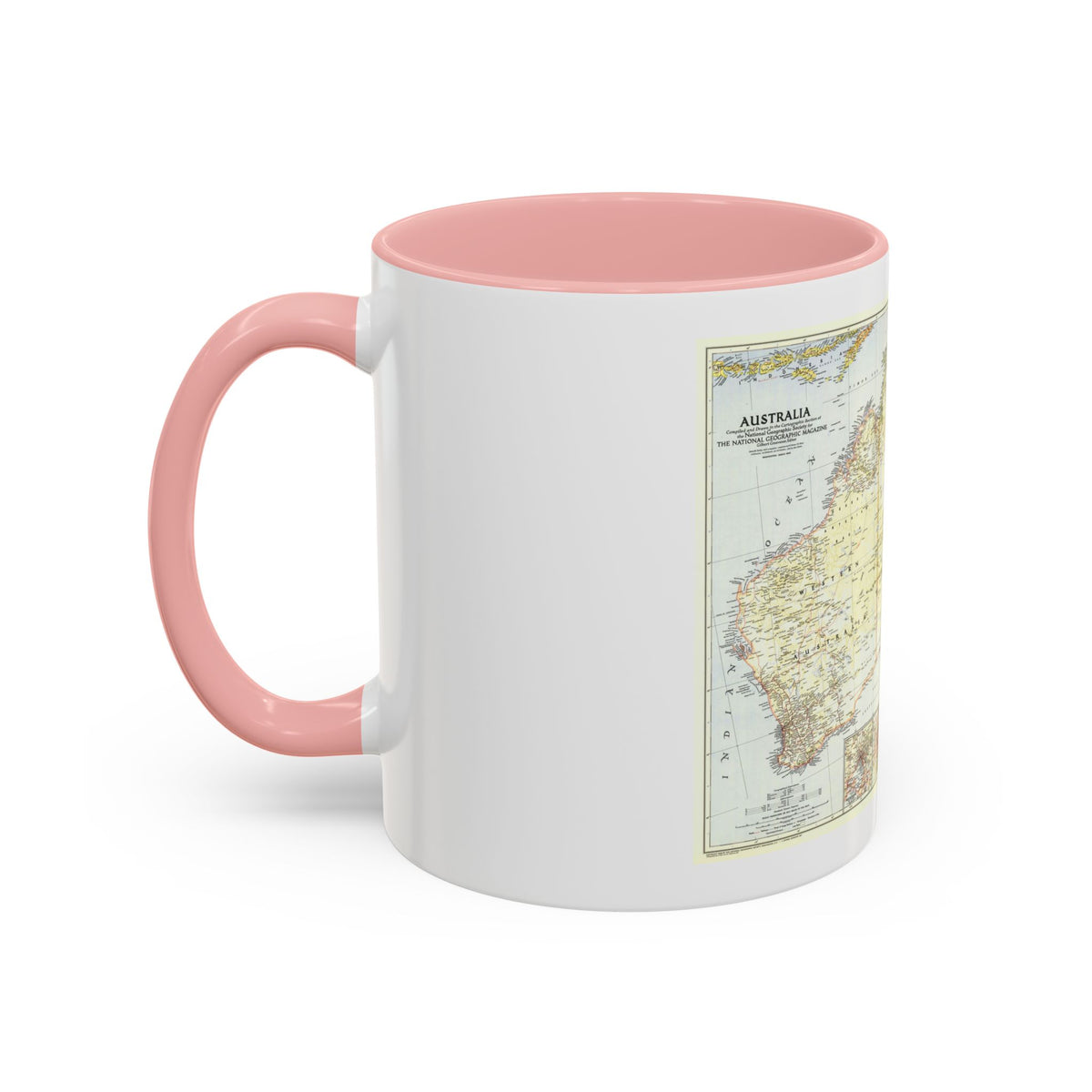 Australia (1948) (Map) Accent Coffee Mug