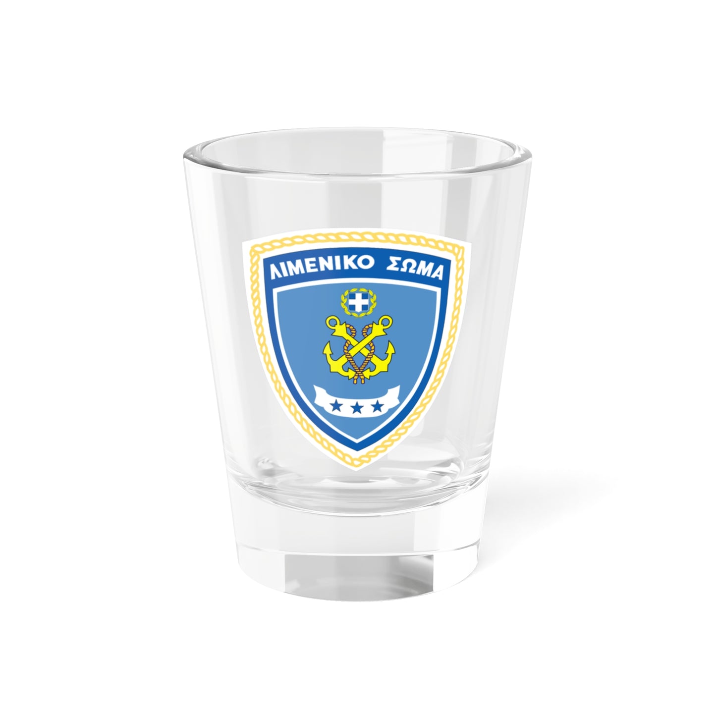 Hellenic Coast Guard Logo (Greece) (Coat of Arms) Shot Glass 1.5oz