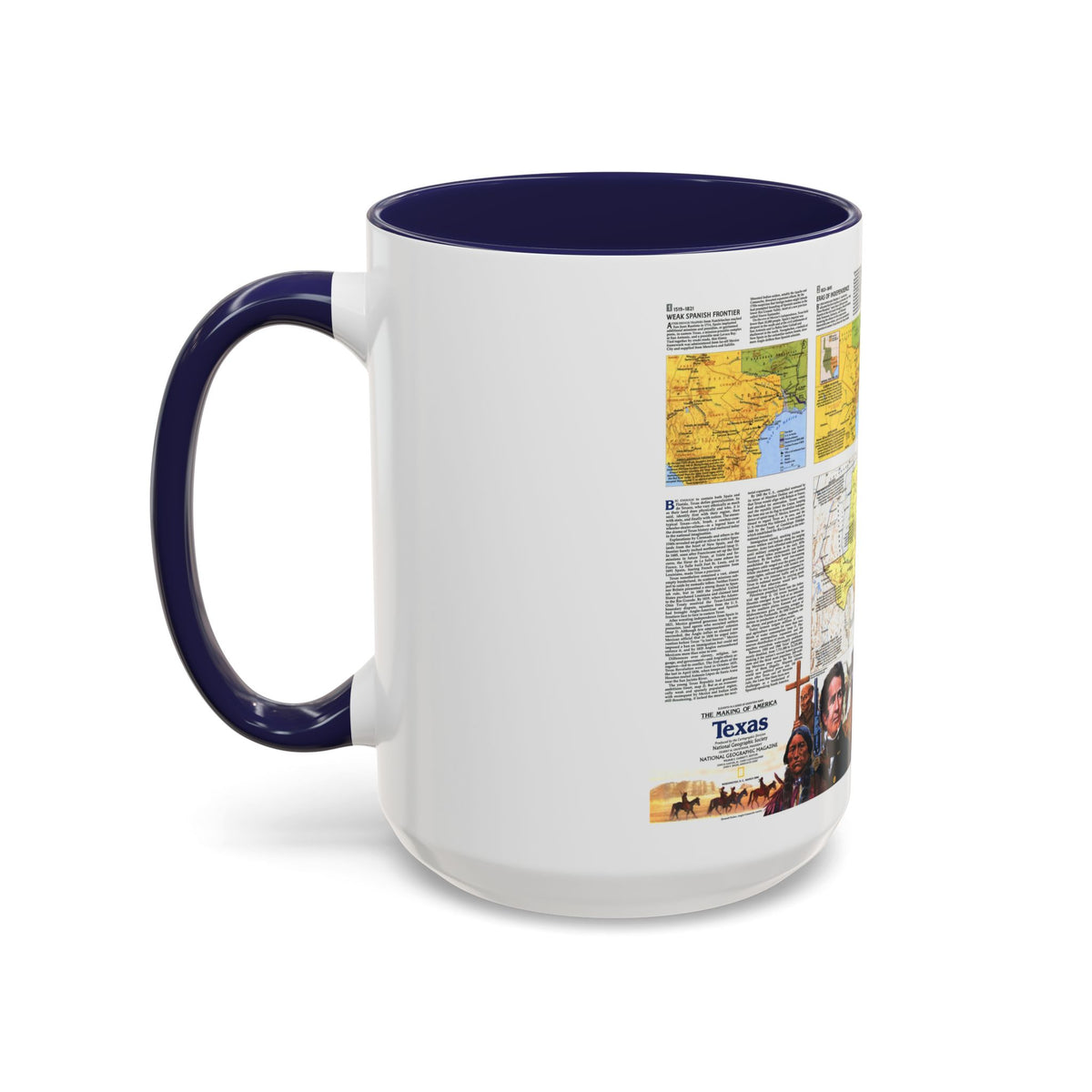 USA - Texas 2 (1986) (Map) Accent Coffee Mug