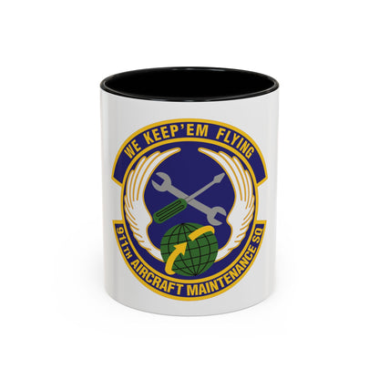 911th Aircraft Maintenance Squadron (U.S. Air Force) Accent Coffee Mug