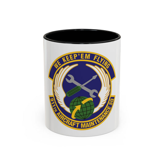 911th Aircraft Maintenance Squadron (U.S. Air Force) Accent Coffee Mug
