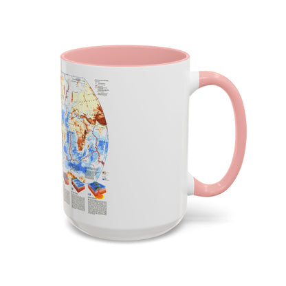 World Map - Earth's Dynamic Crust (1985) (Map) Accent Coffee Mug