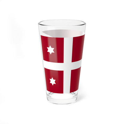 Naval Rank Flag of Denmark - Rear Admiral (Denmark) Pint Glass 16oz