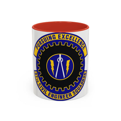 87th Civil Engineer Squadron (U.S. Air Force) Accent Coffee Mug