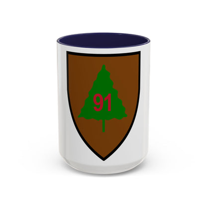 Tasse à café décorative de la 91e division d'infanterie américaine (armée américaine)