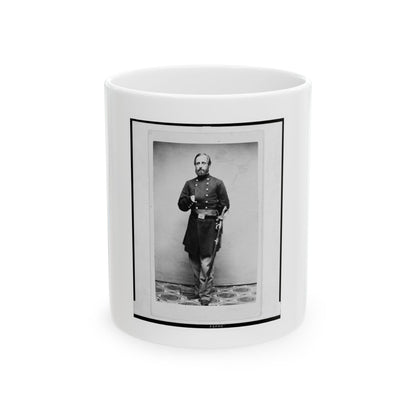Major Sidney Coolidge, U.S.A., In Uniform, Full-Length Portrait, Facing Front (U.S. Civil War) White Coffee Mug
