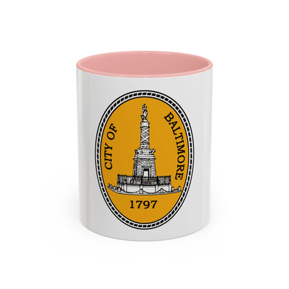 Seal of Baltimore Maryland - Accent Coffee Mug