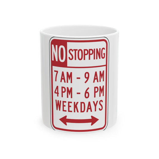 NYSDOT NYP1-8 (New York) (Road Sign) White Coffee Mug