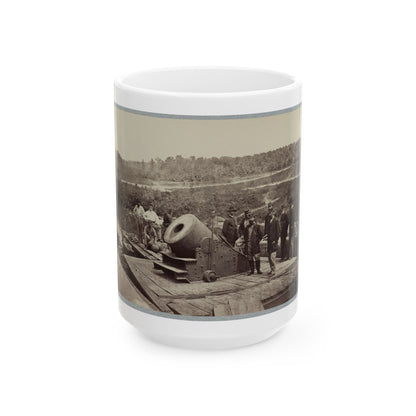13 Inch Mortar  Dictator  In Front Of Petersburg, Va. (U.S. Civil War) White Coffee Mug