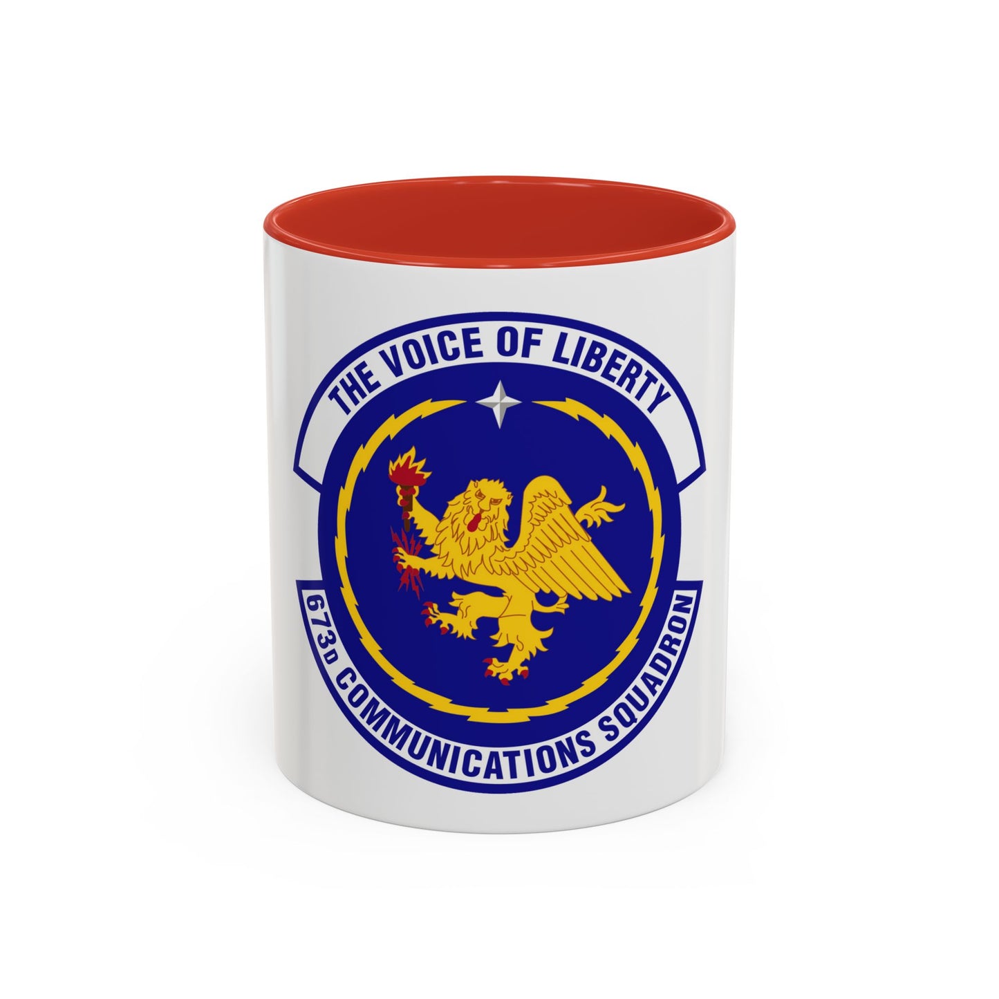 673d Communications Squadron (U.S. Air Force) Accent Coffee Mug